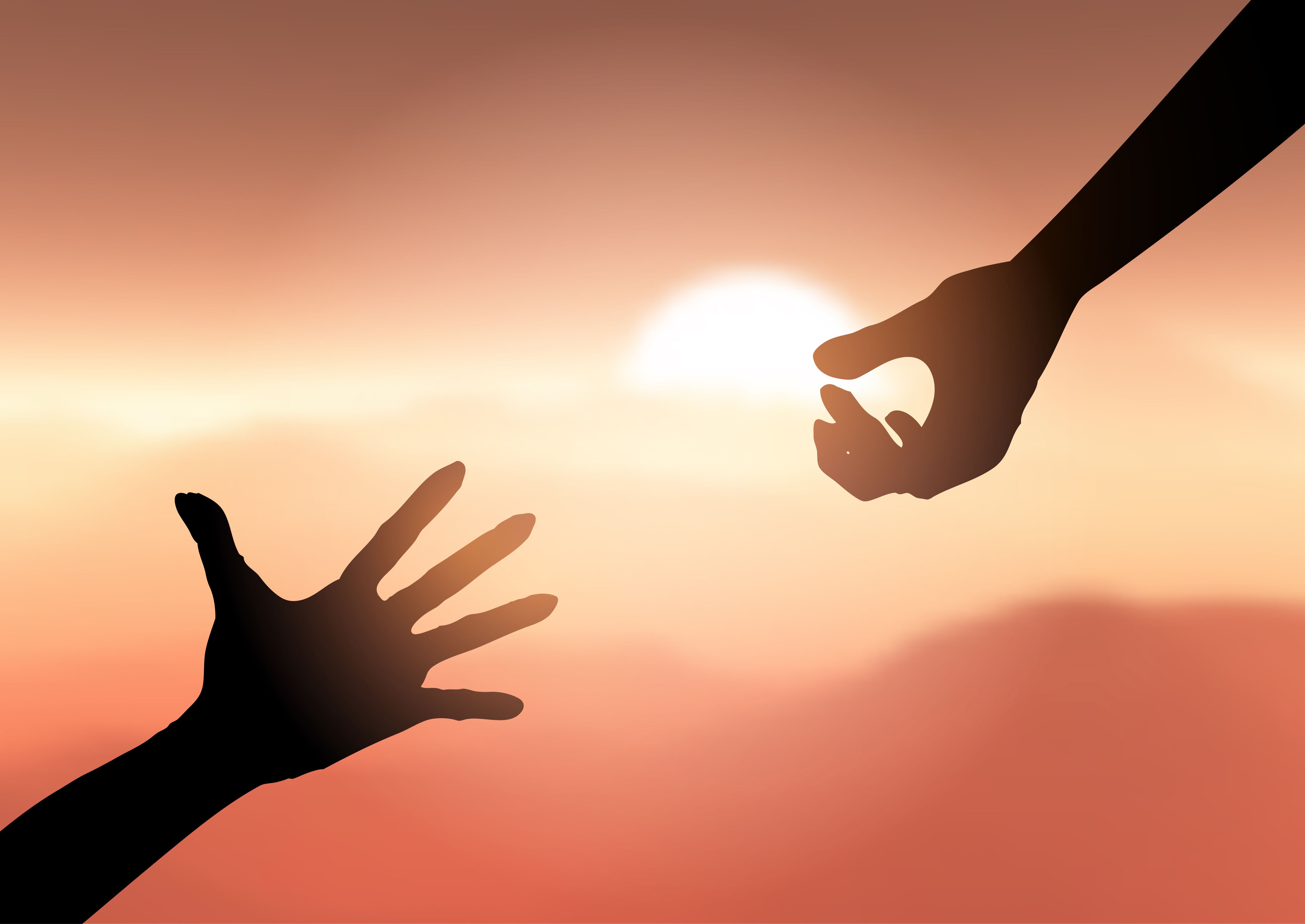 hands reaching out to help