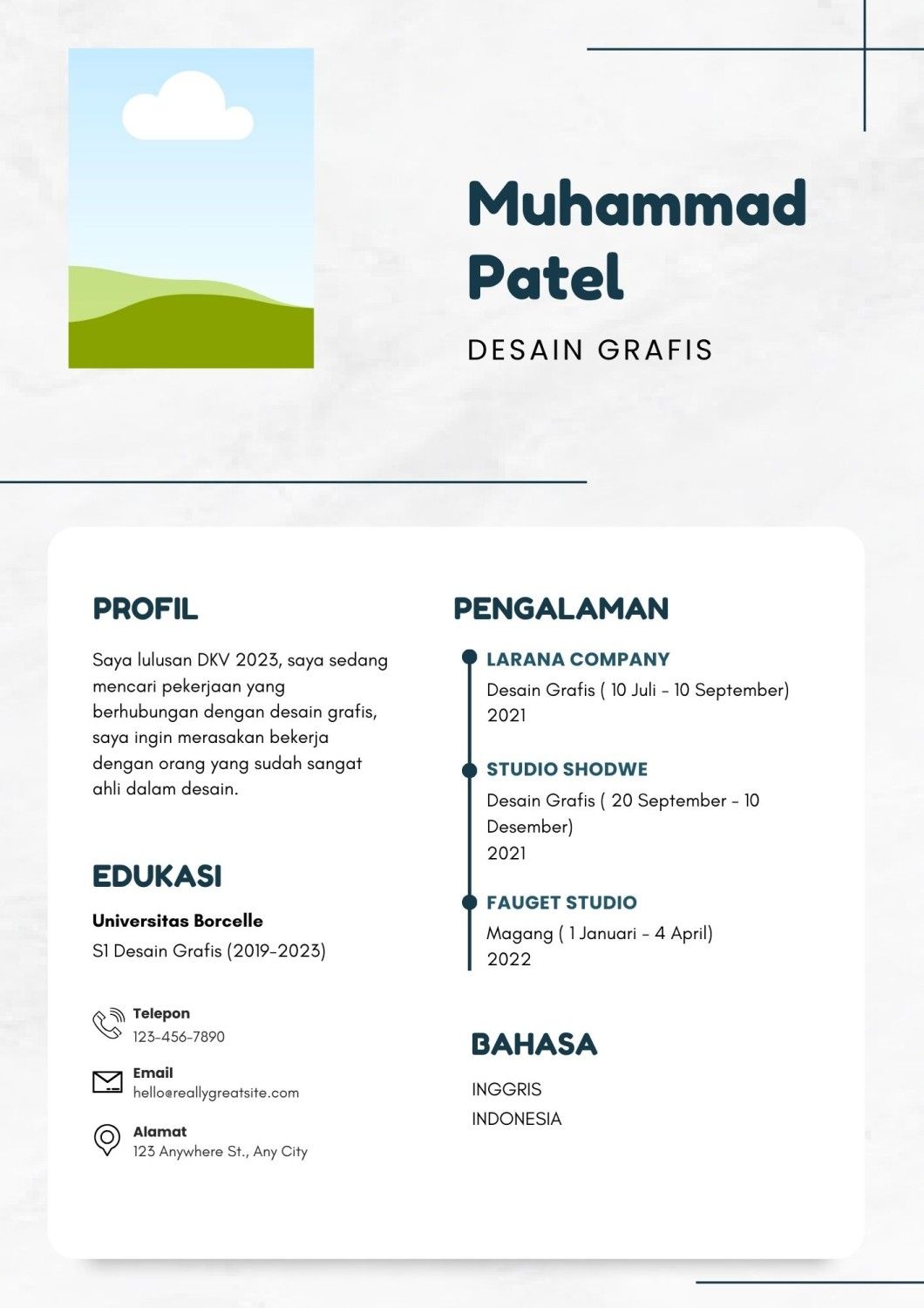 Cv yang kurang menarik