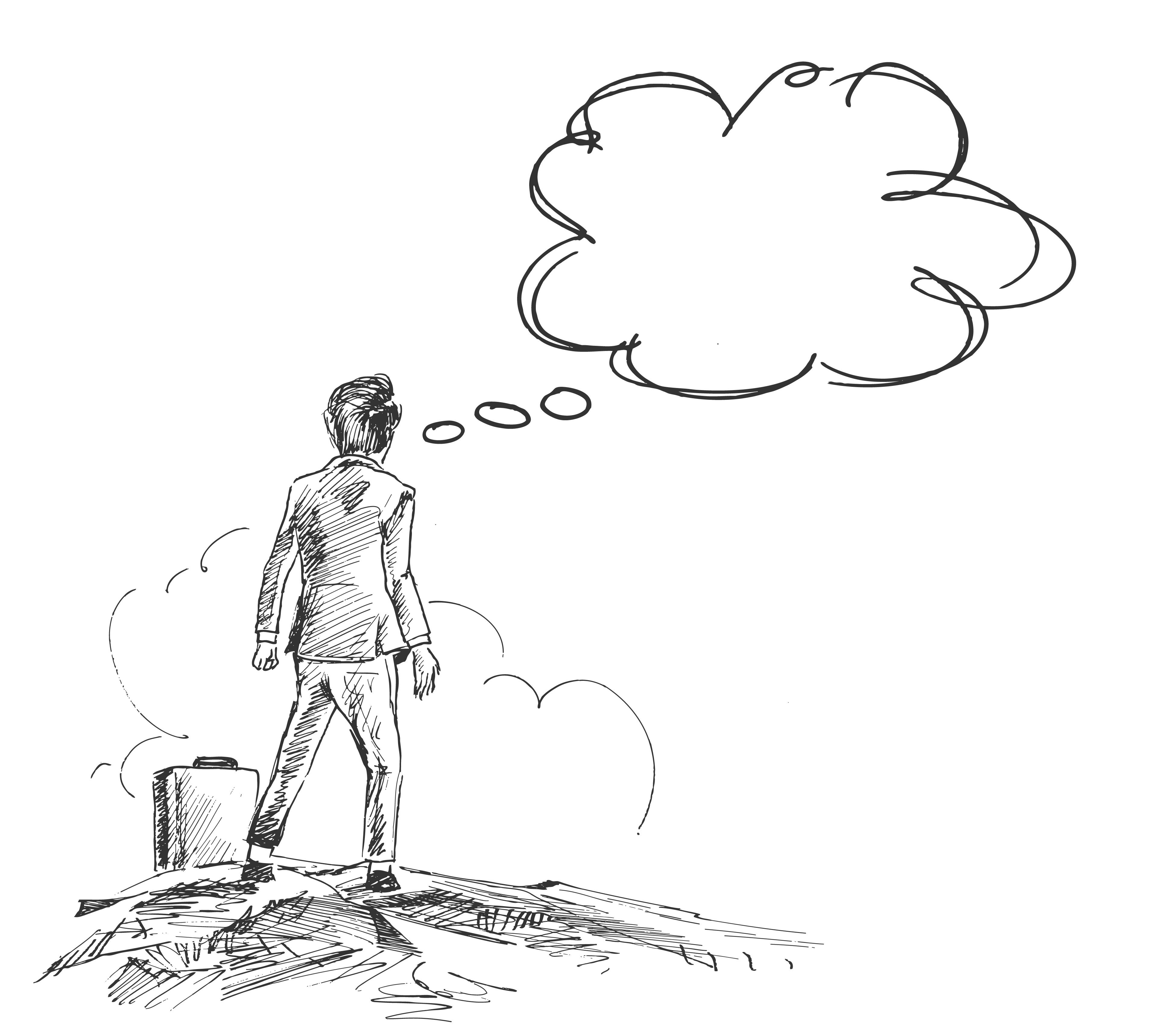 man in suit pencil drawing art