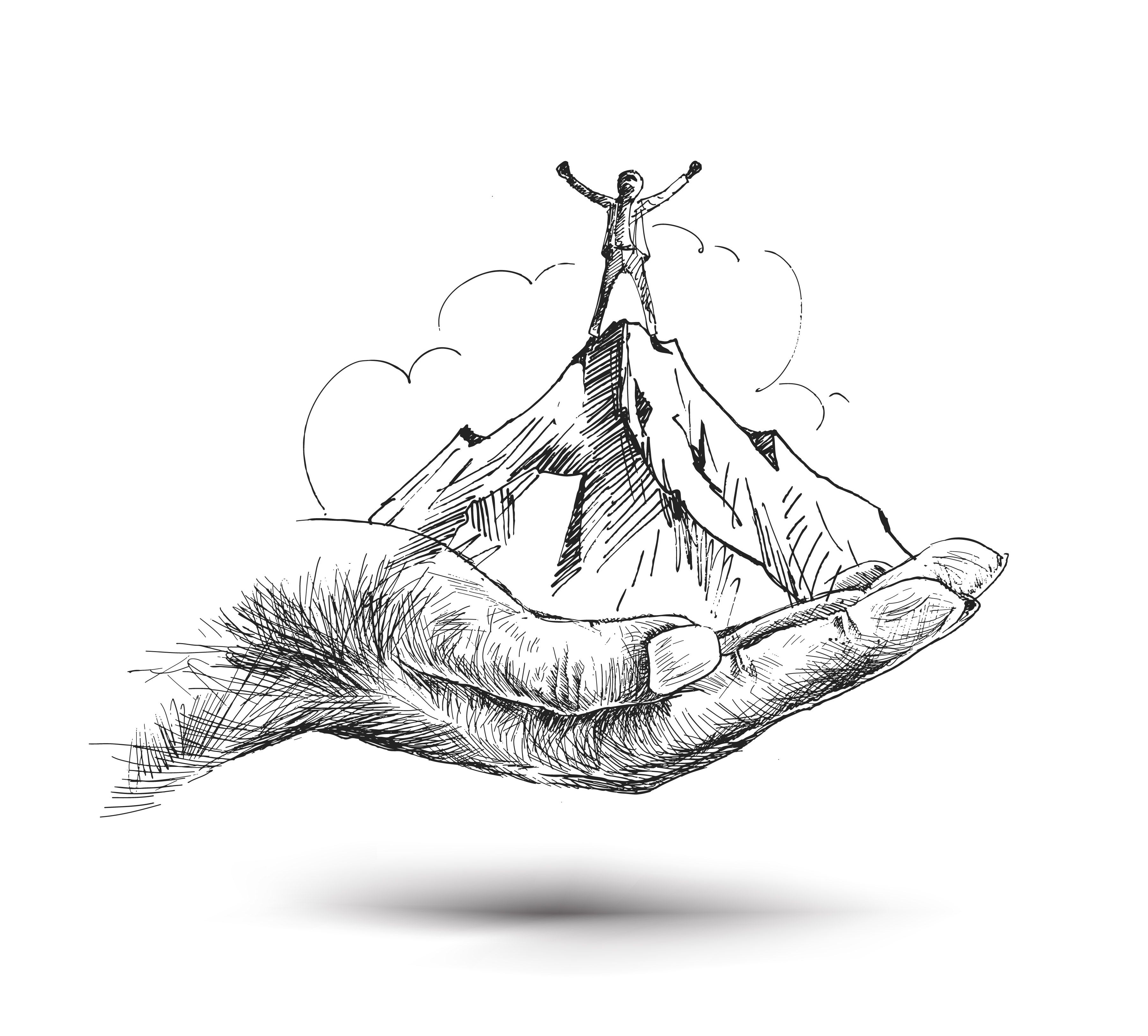 leader on a high mountain