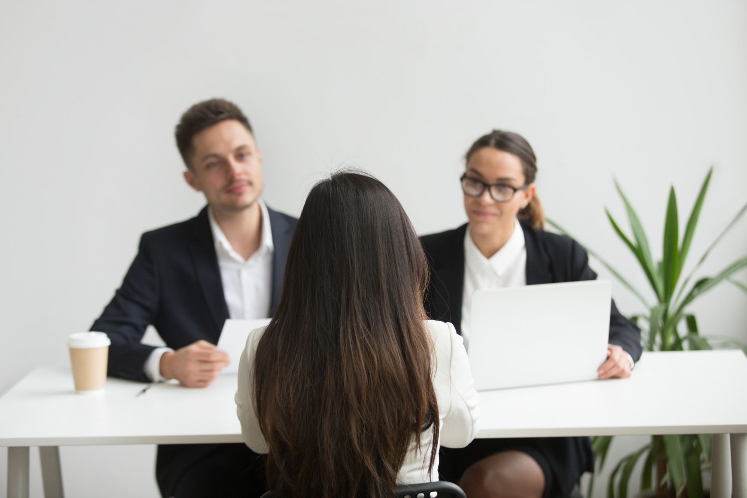 Headhunters interviewing female