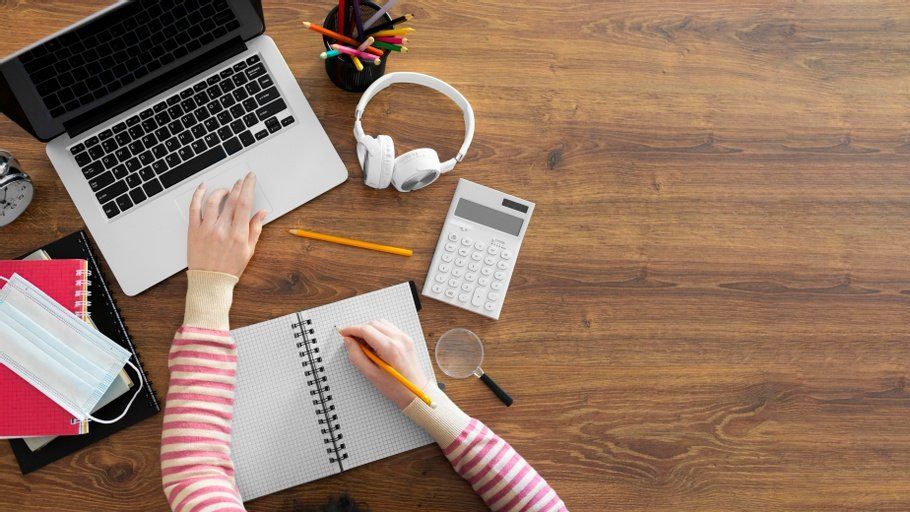 girl taking notes self-paced learning, personal growth