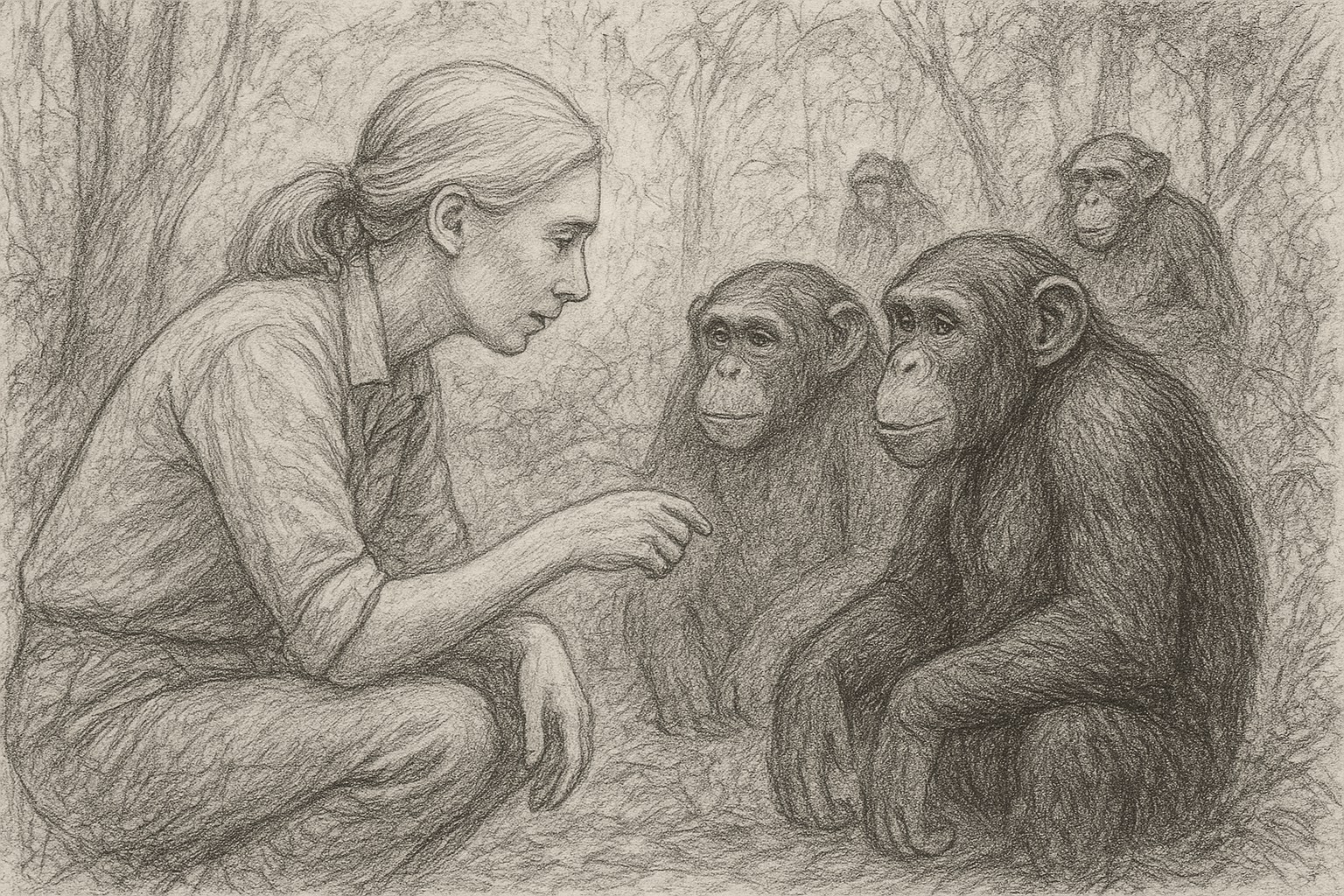 jane goodall and chimpanzees