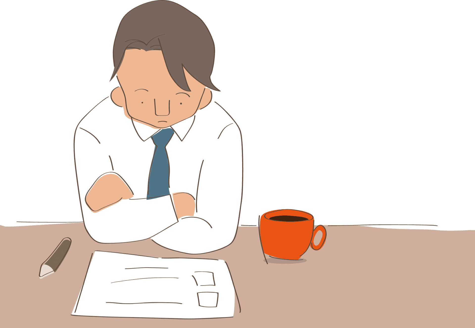 animation  - employee looking upset, something for HR to address