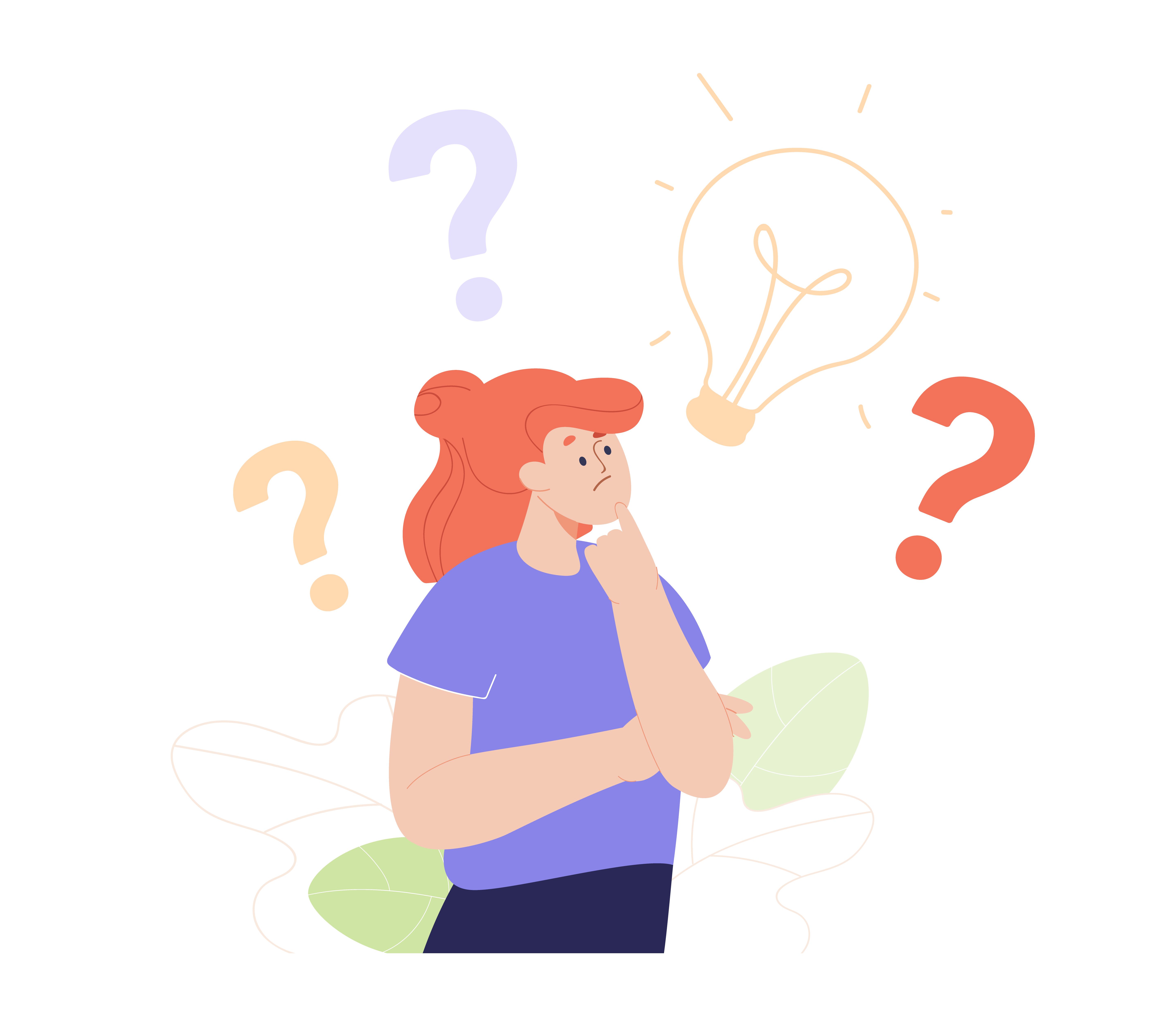 young woman in dilemma