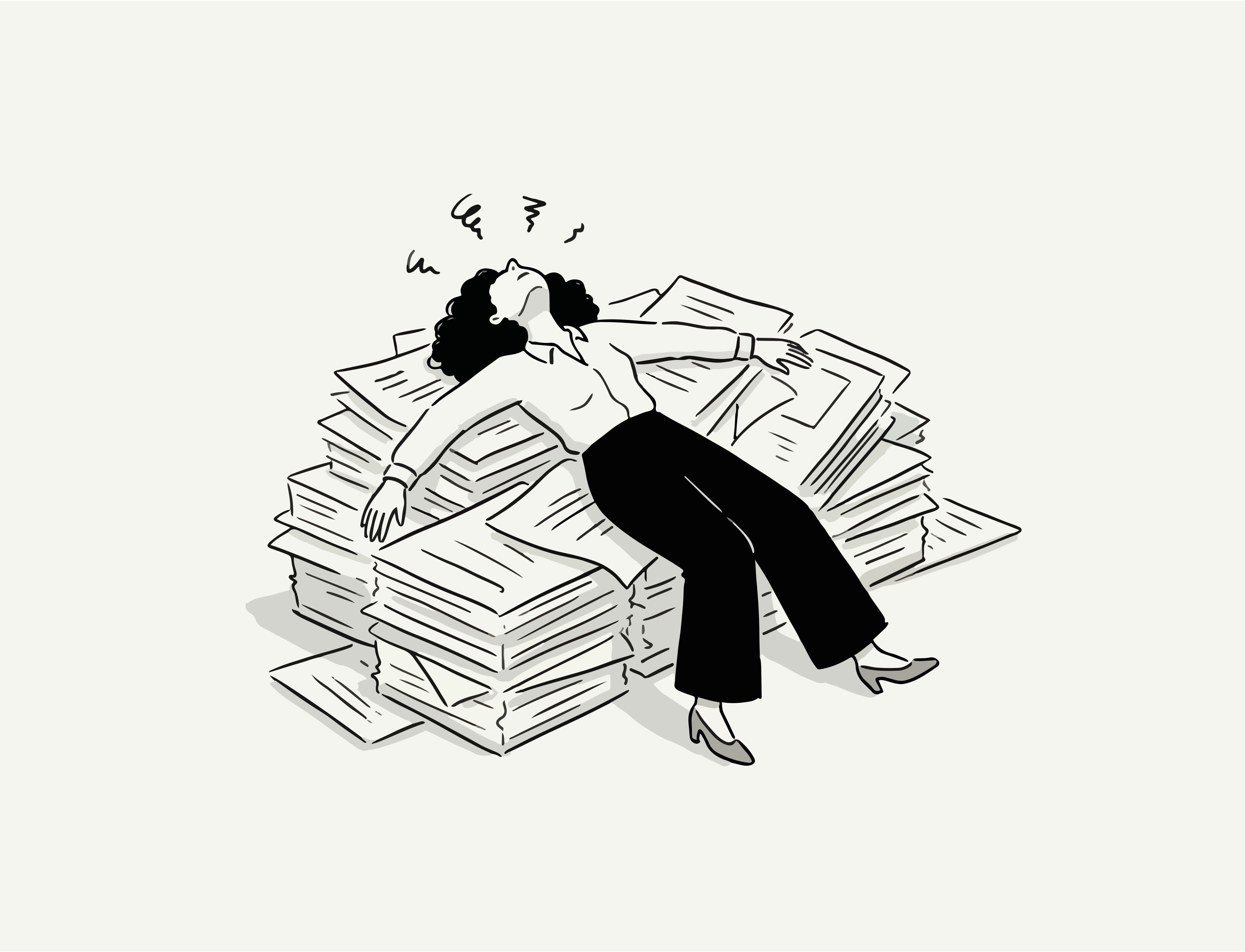 stressed young professional