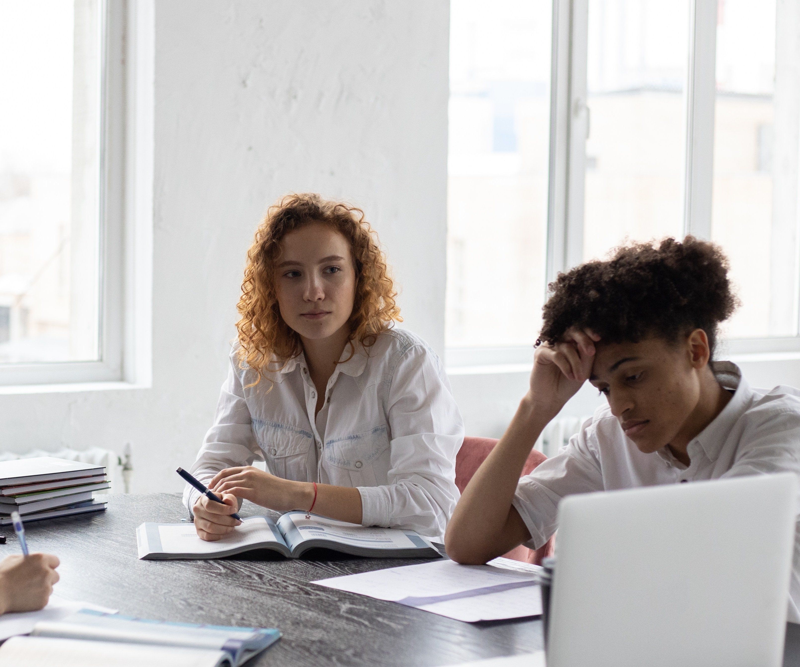 A man frowning in an Annual Performance Review