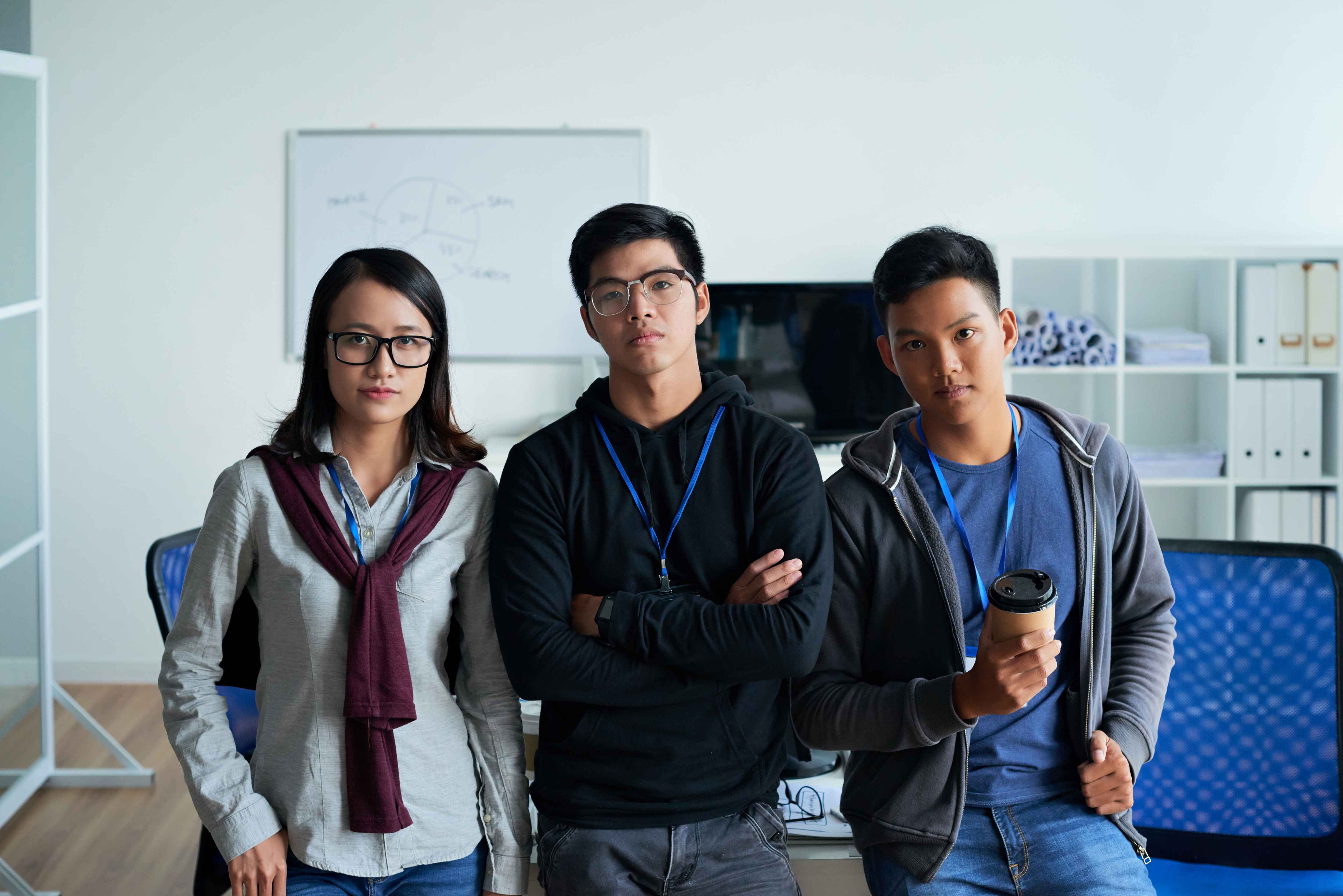 three university students