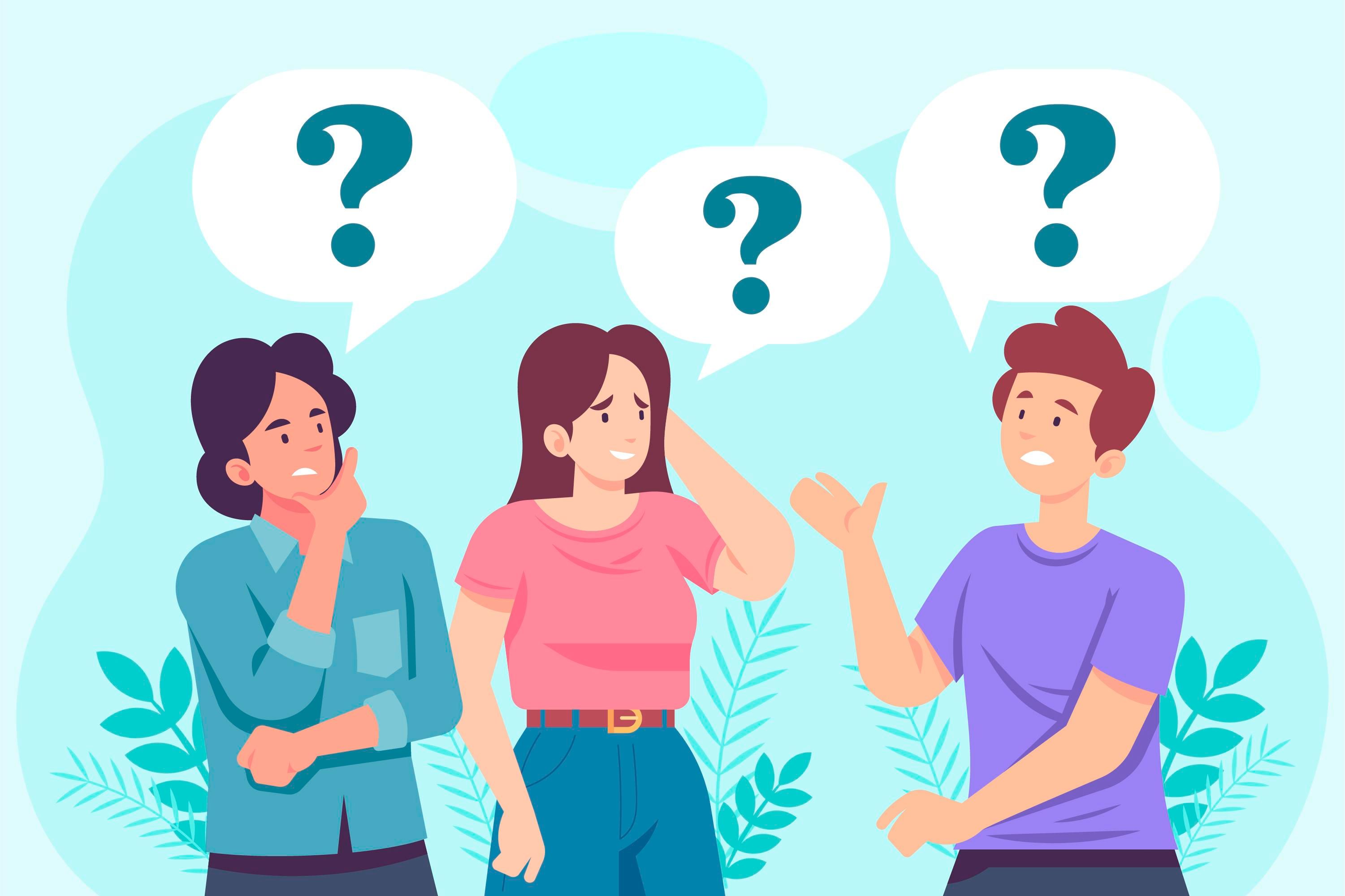 people asking questions