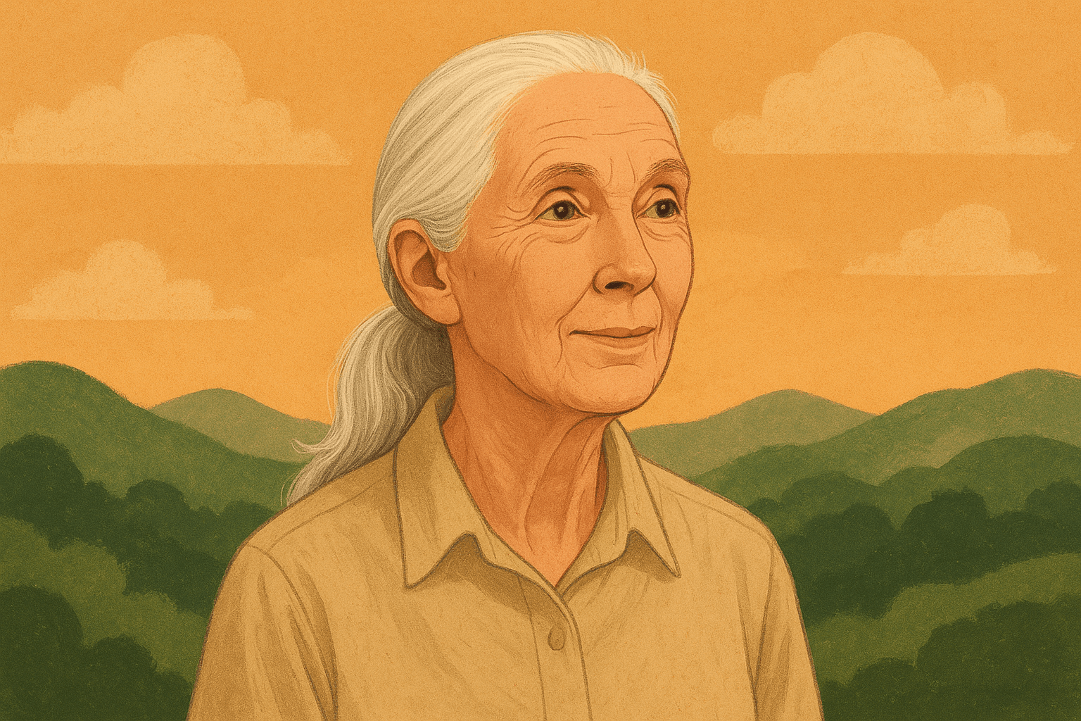 jane goodall illustration