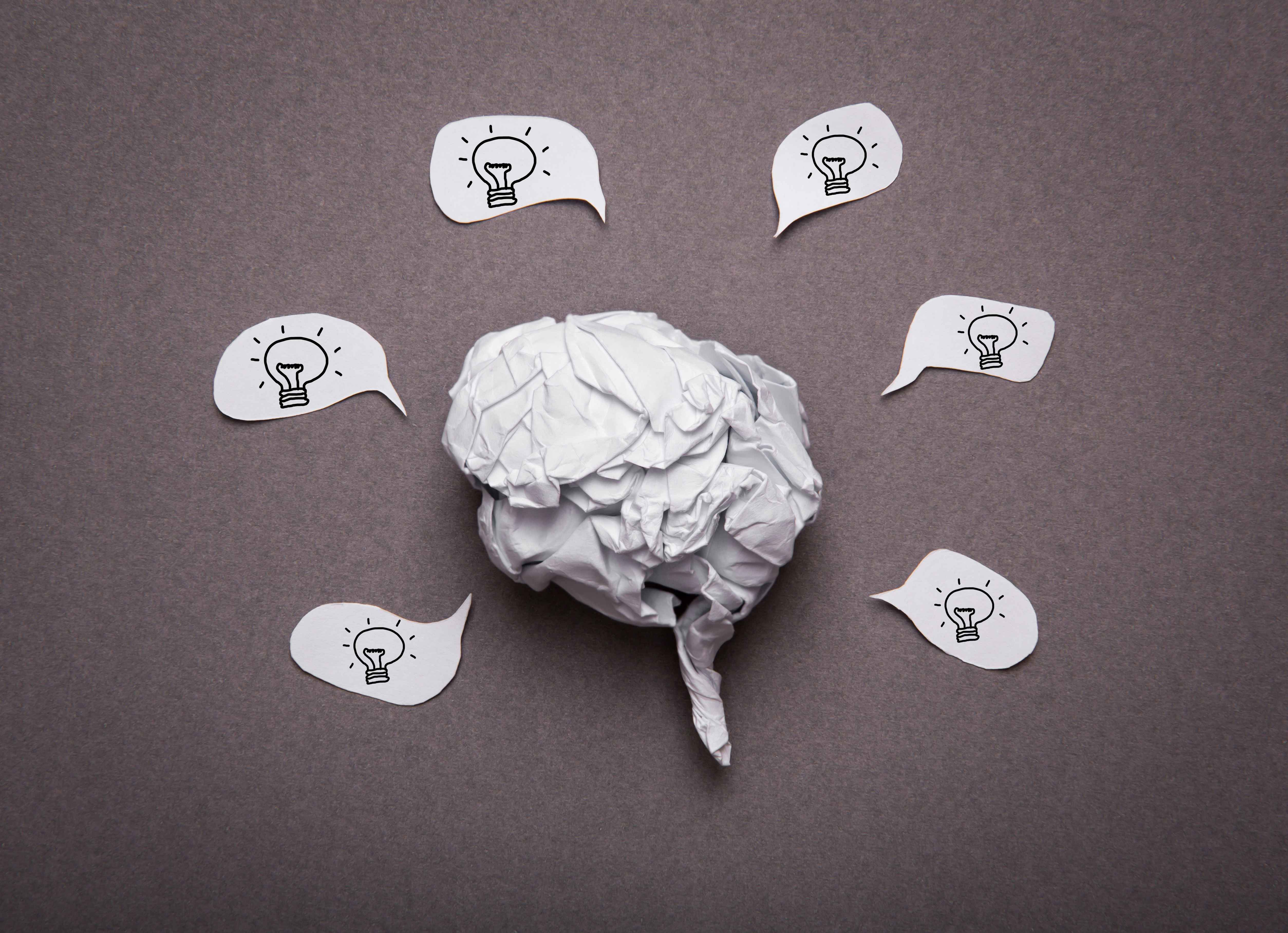 paper brain illustration