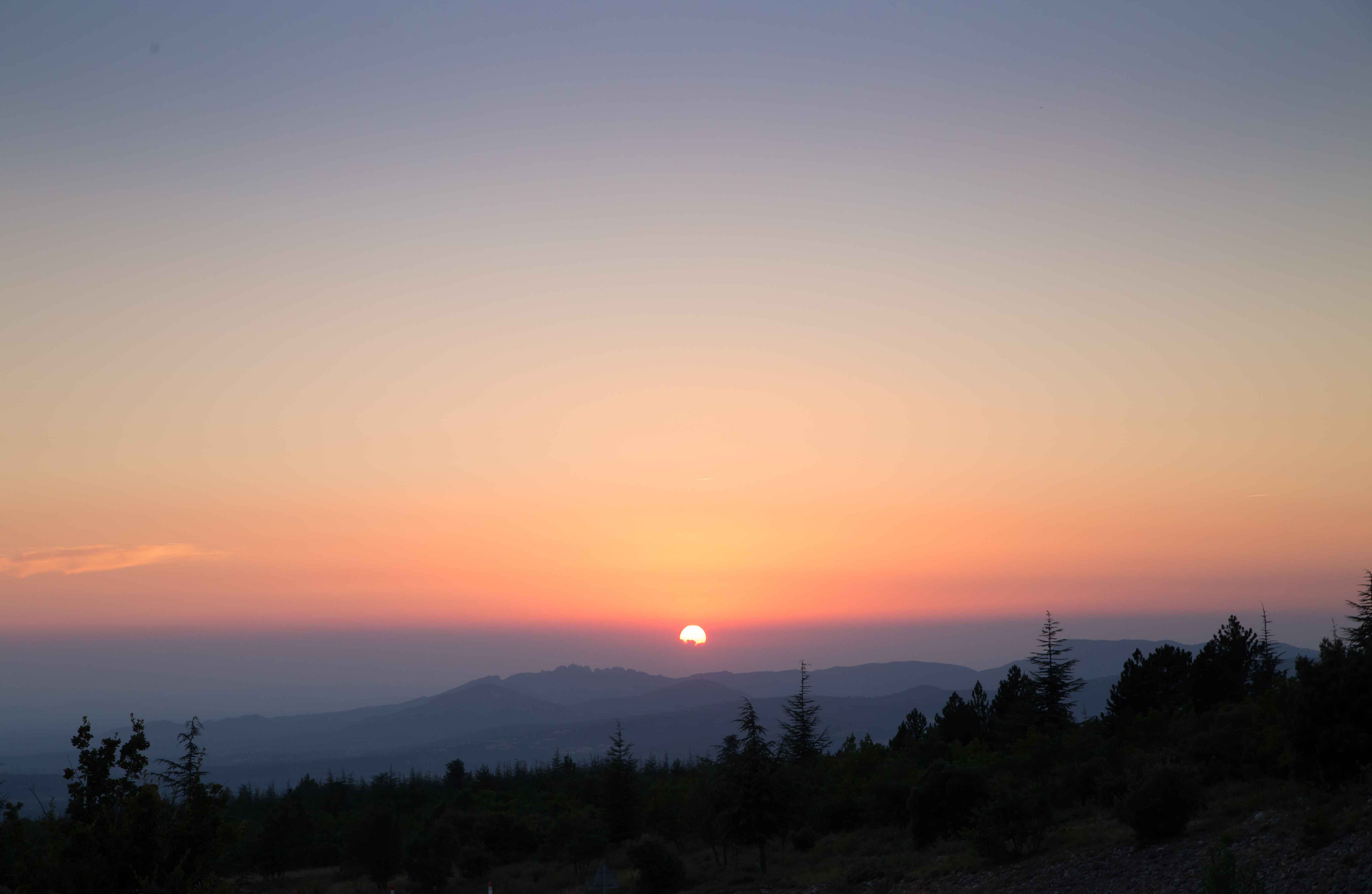 dawn view from the mountains