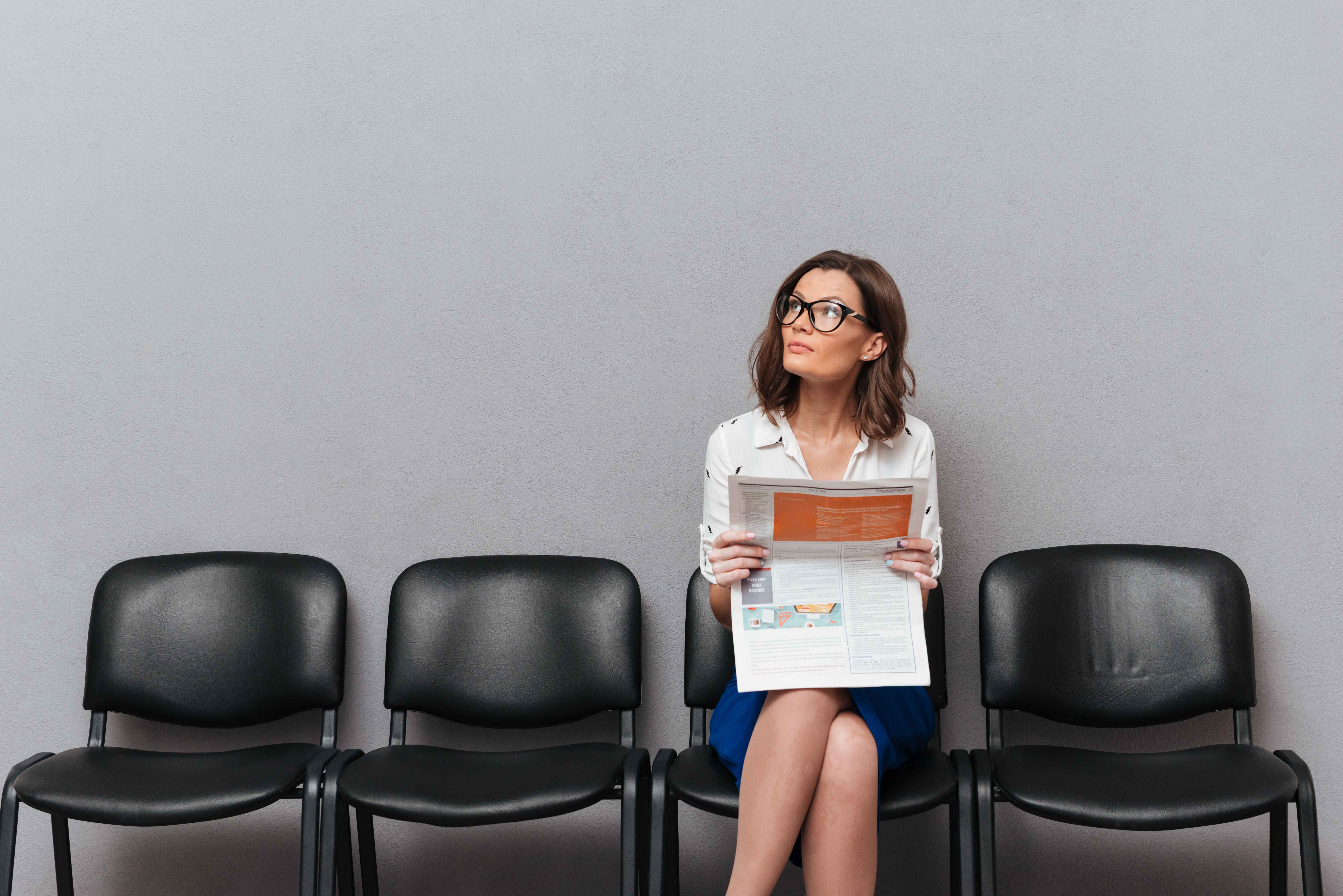 business woman waiting