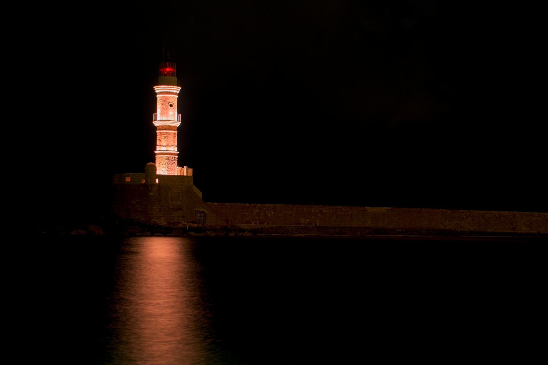 lighthouse in Chania, Greece