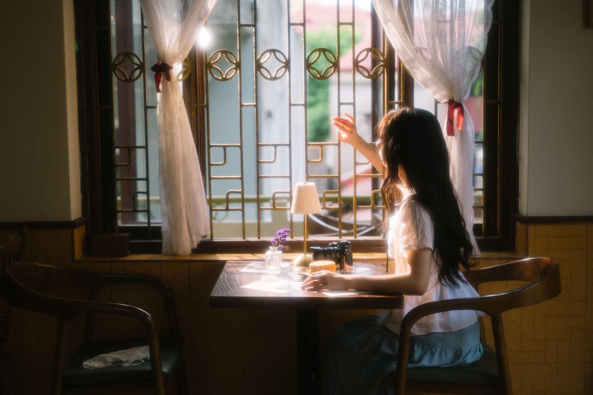 A woman by the window