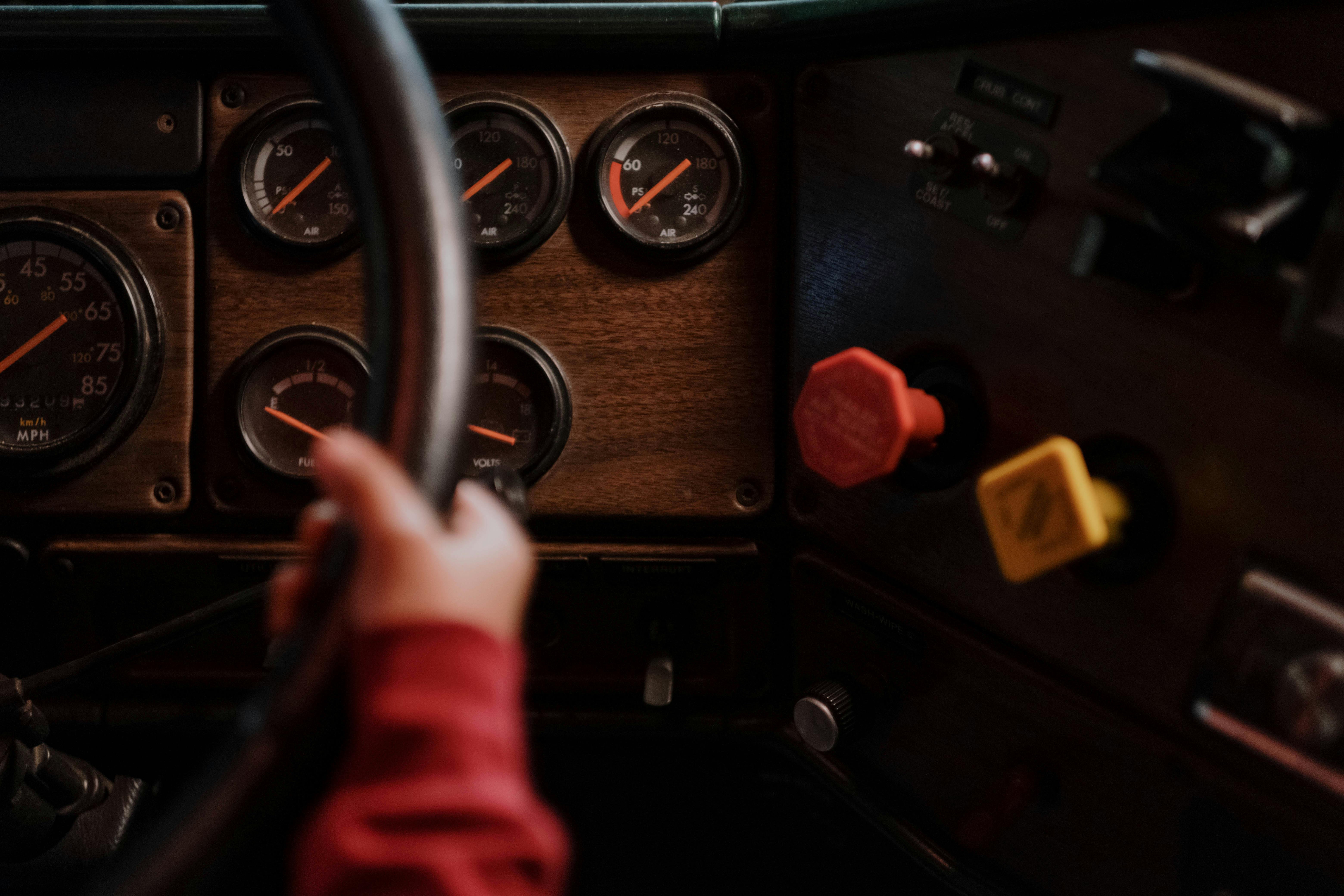 lose up of a Dashboard