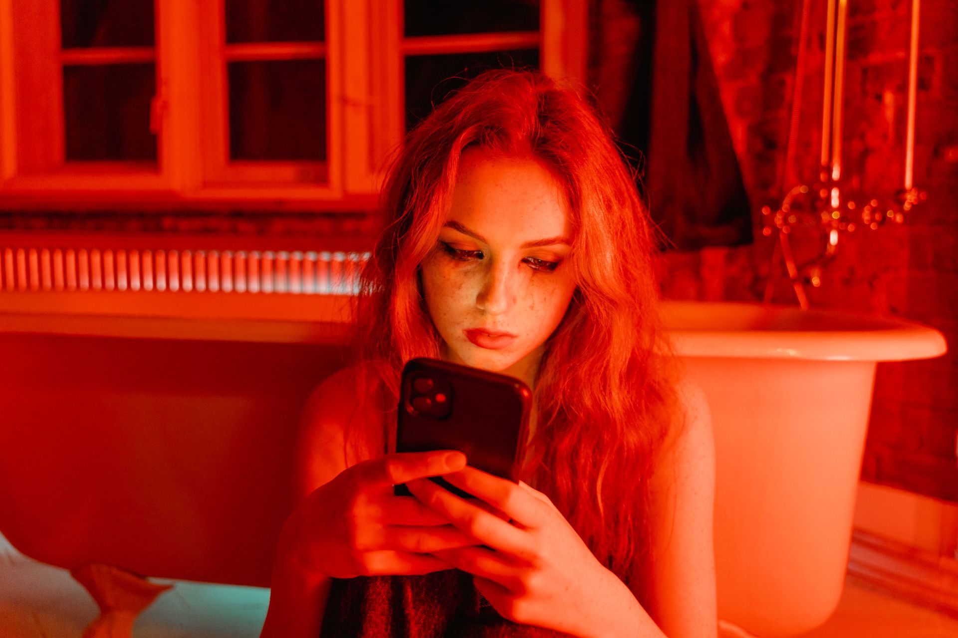 woman using a smartphone