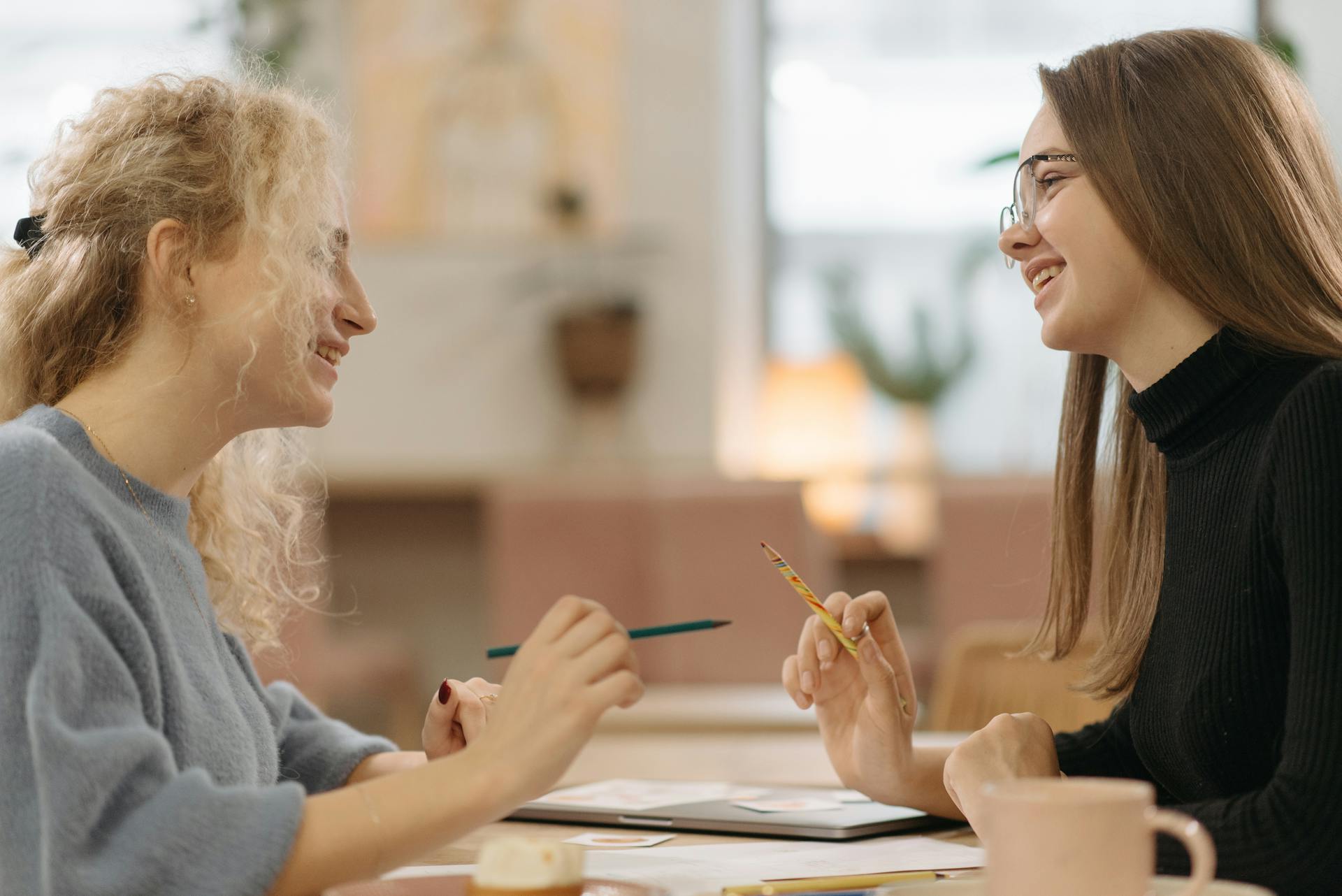 Women Smiling at each other