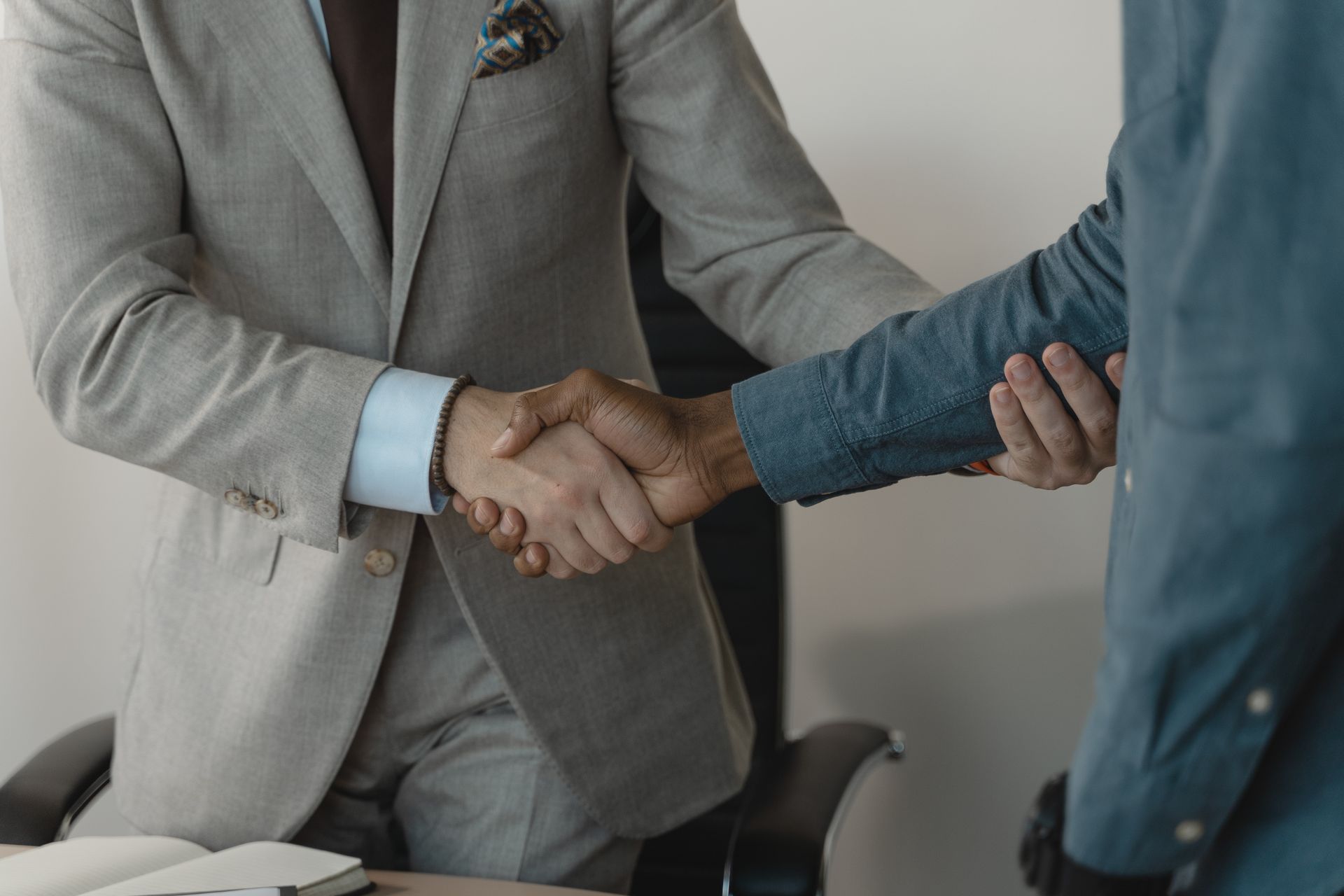a professional handshake