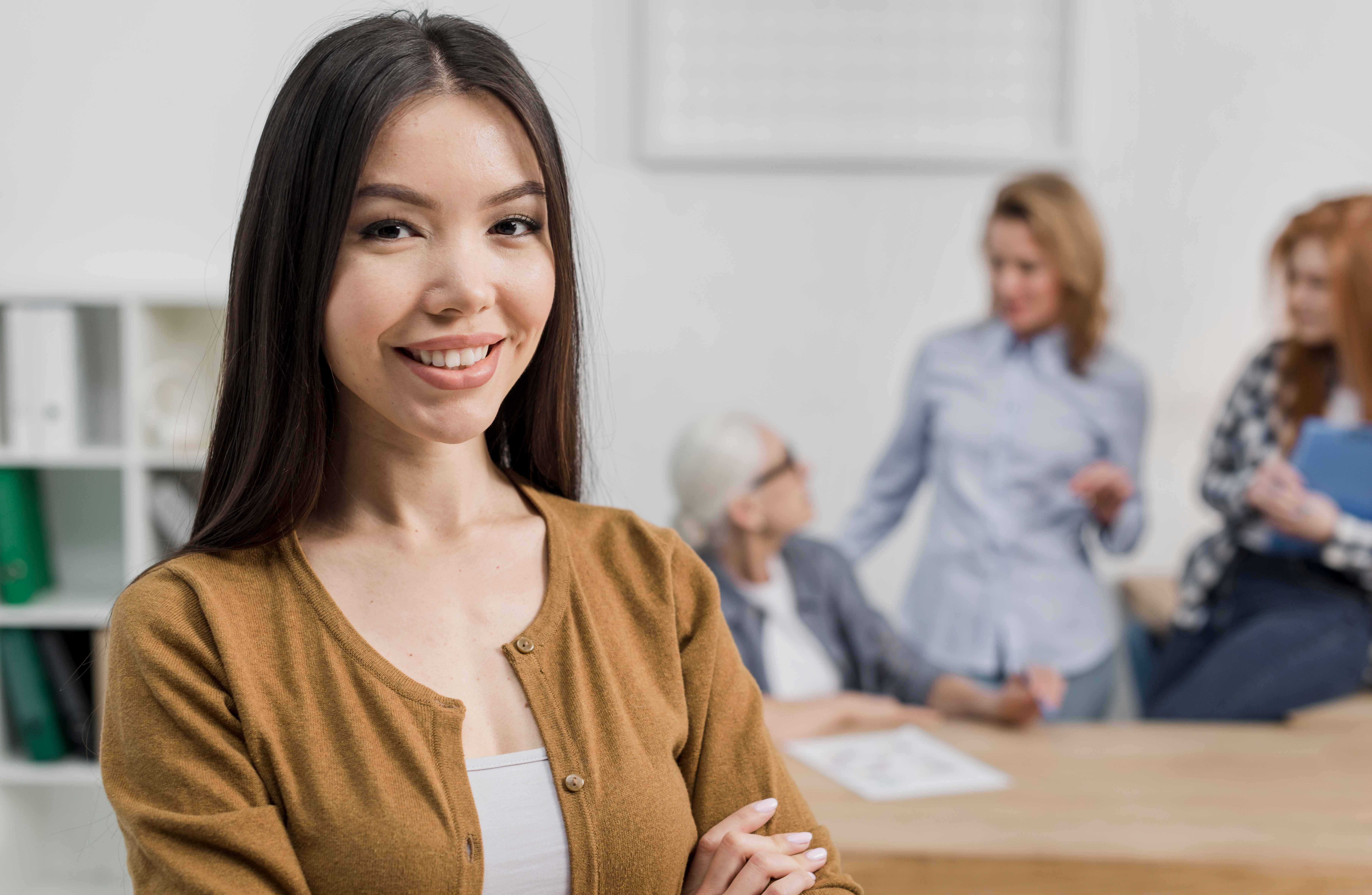 young woman at work