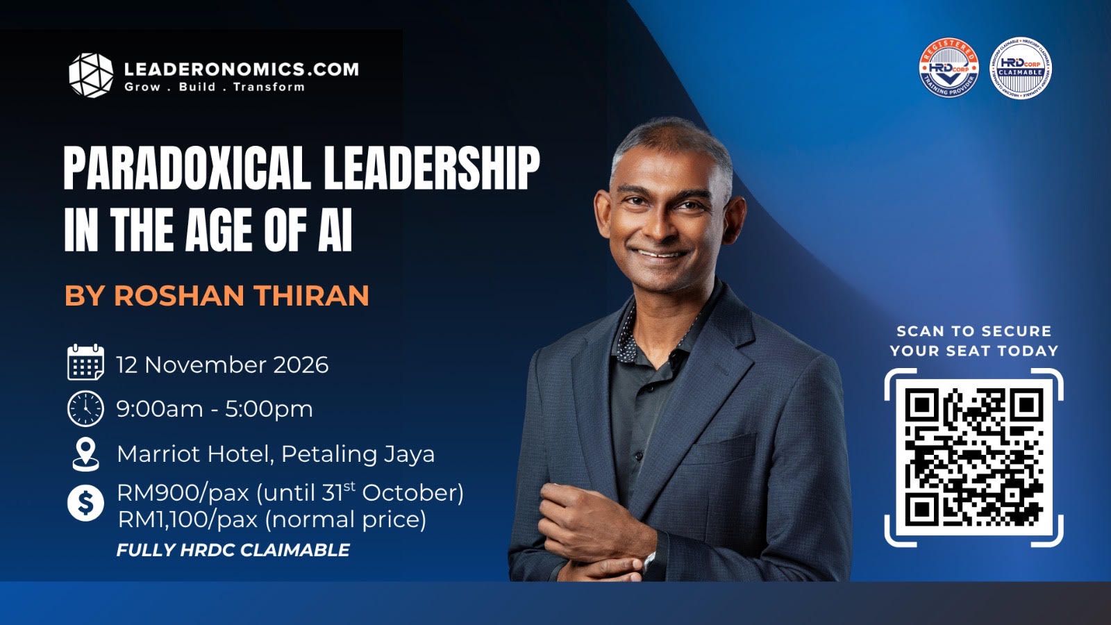 roshan thiran paradoxical leadership masterclass must attend